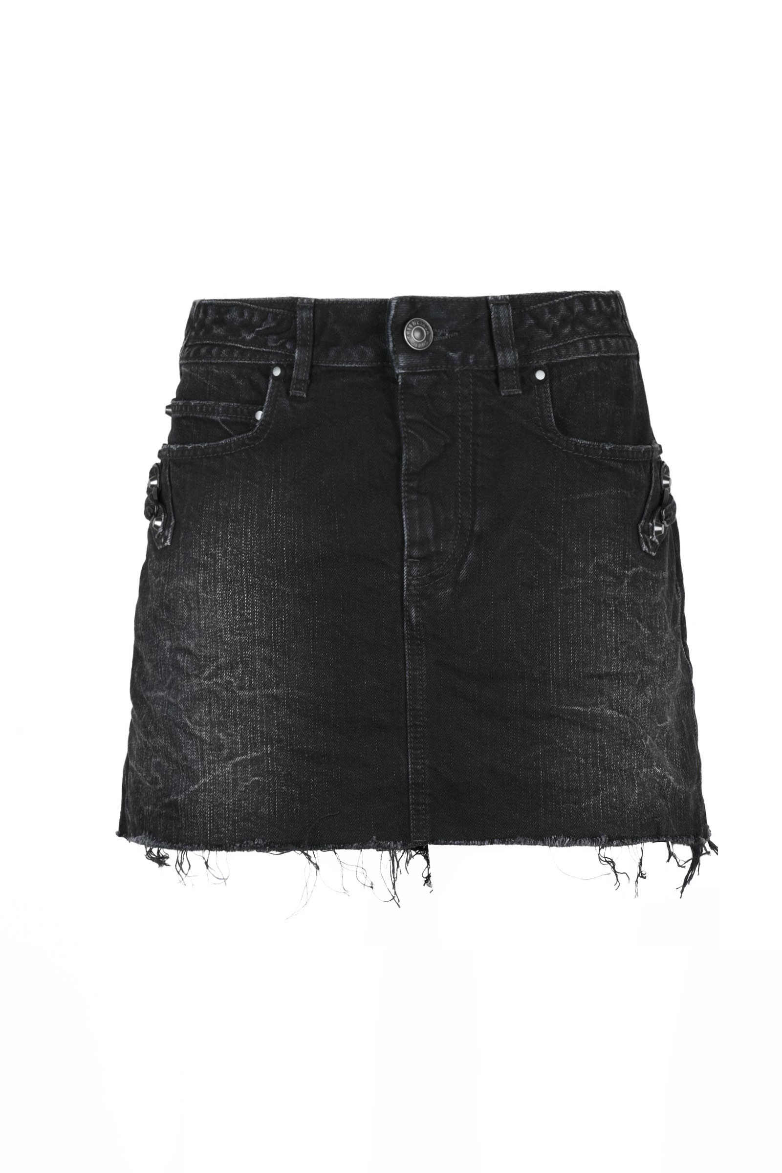 Gonna in Denim Nero