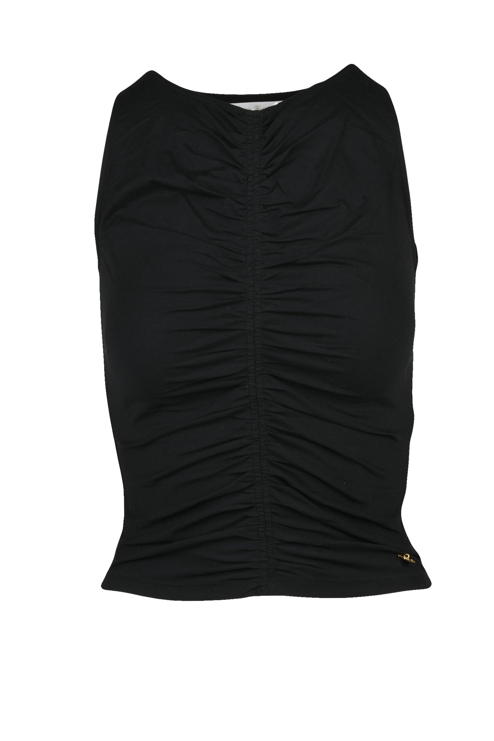 Top arricciato Nero
