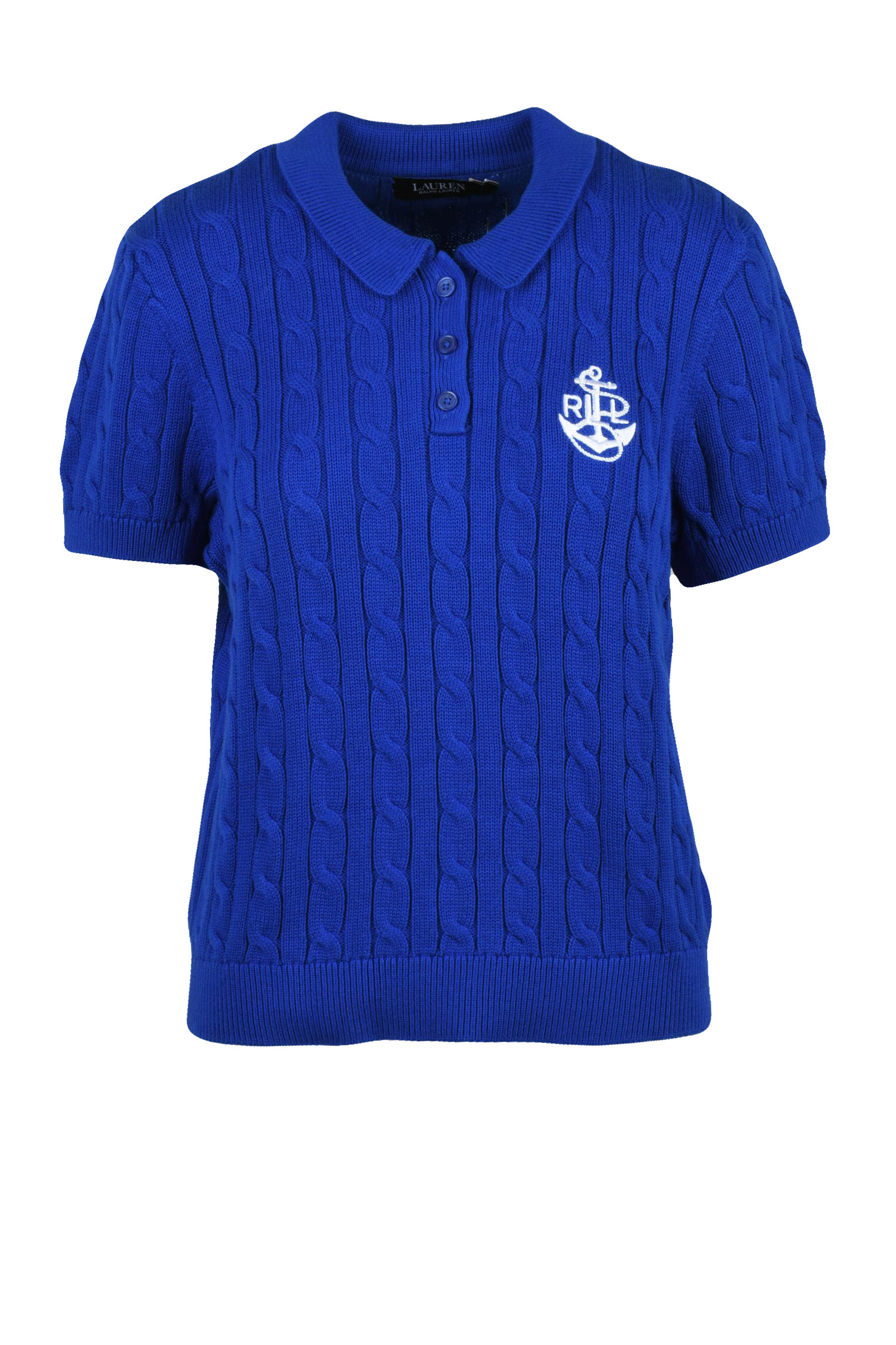 Polo in Maglia Azzurra