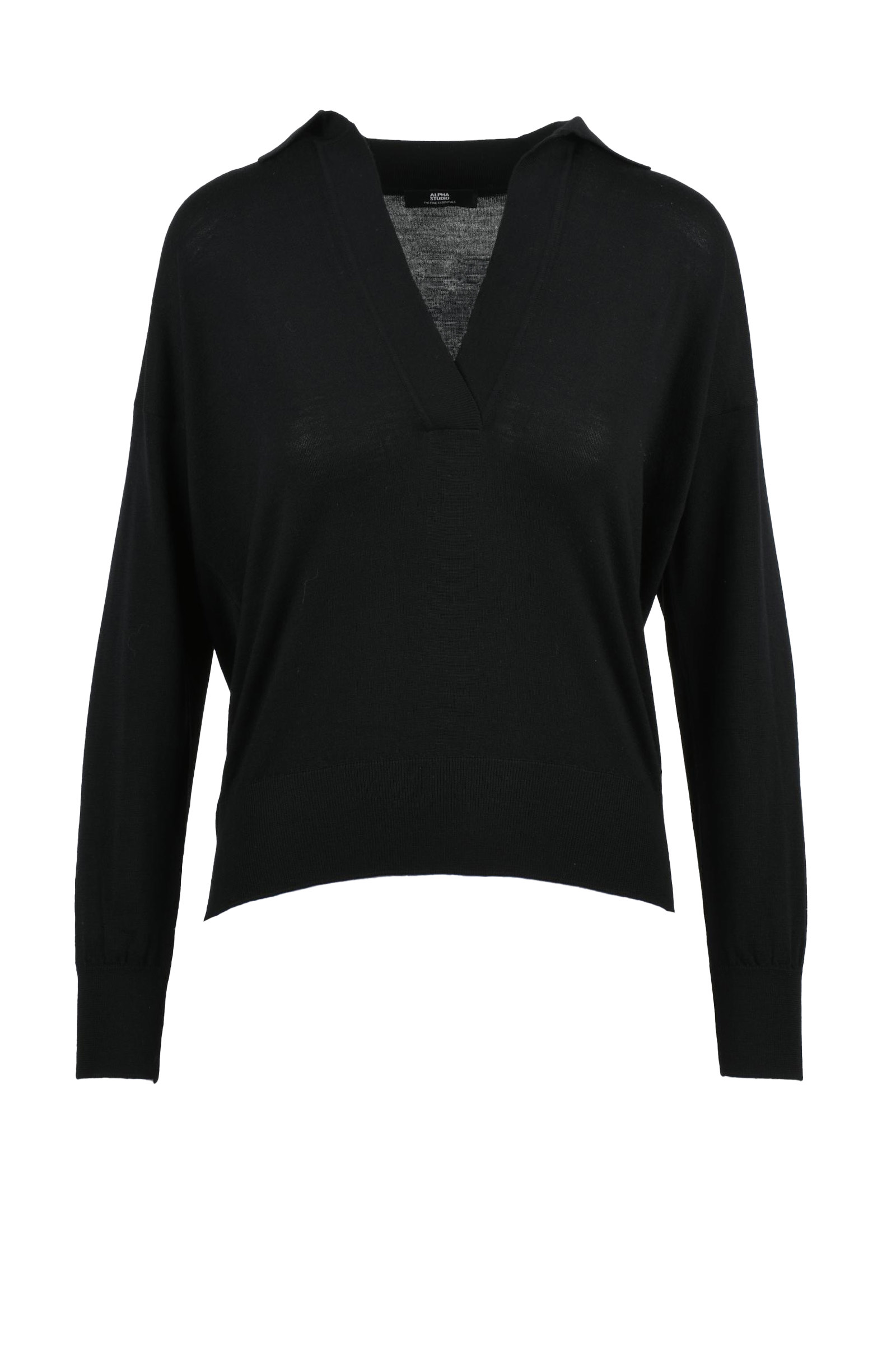 Polo in Maglia Nera