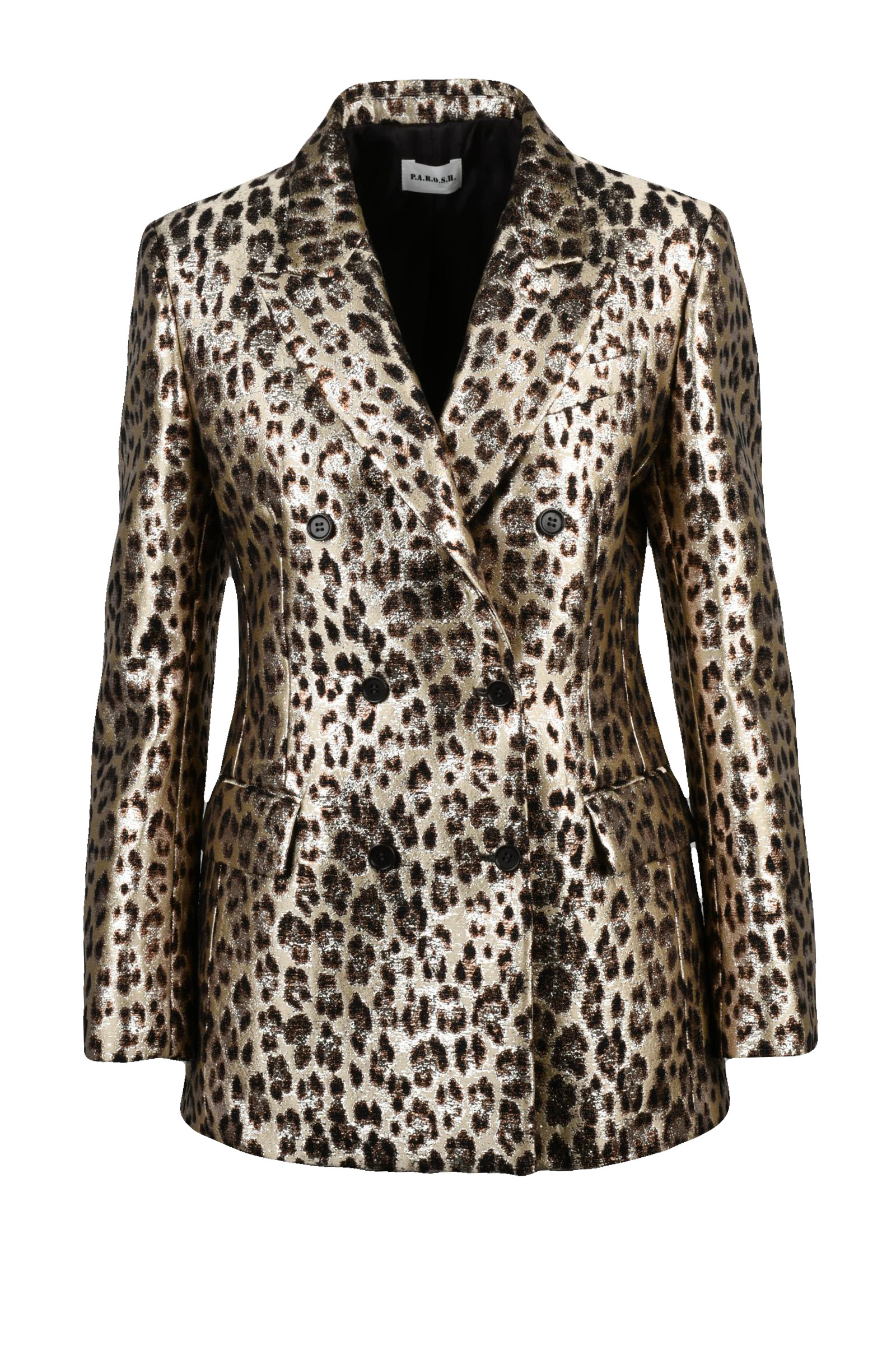 Giacca Lame Doppiopetto Beige