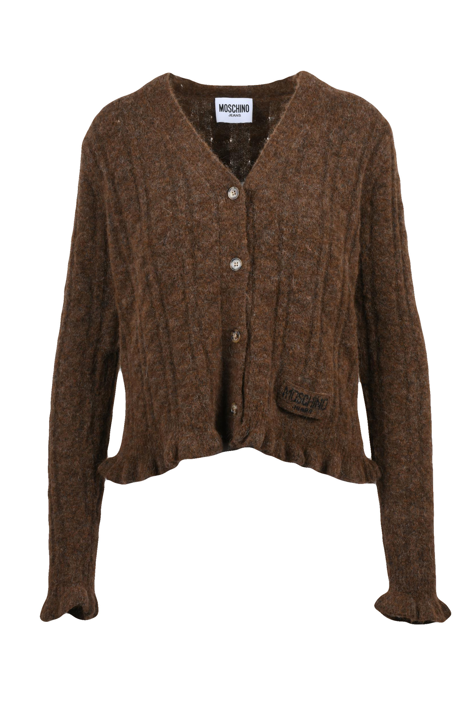Cardigan Corto Marrone