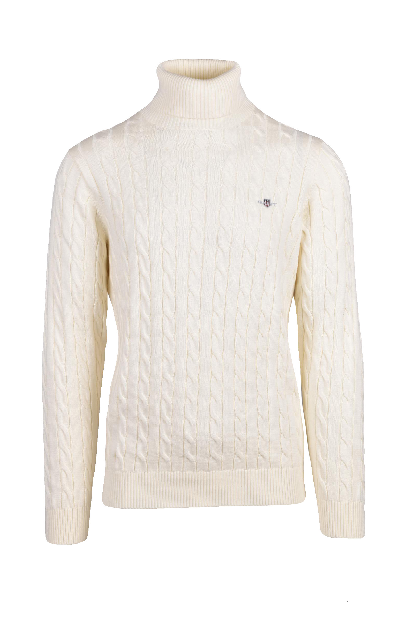 Maglione Dolcevita Trecce Bianco