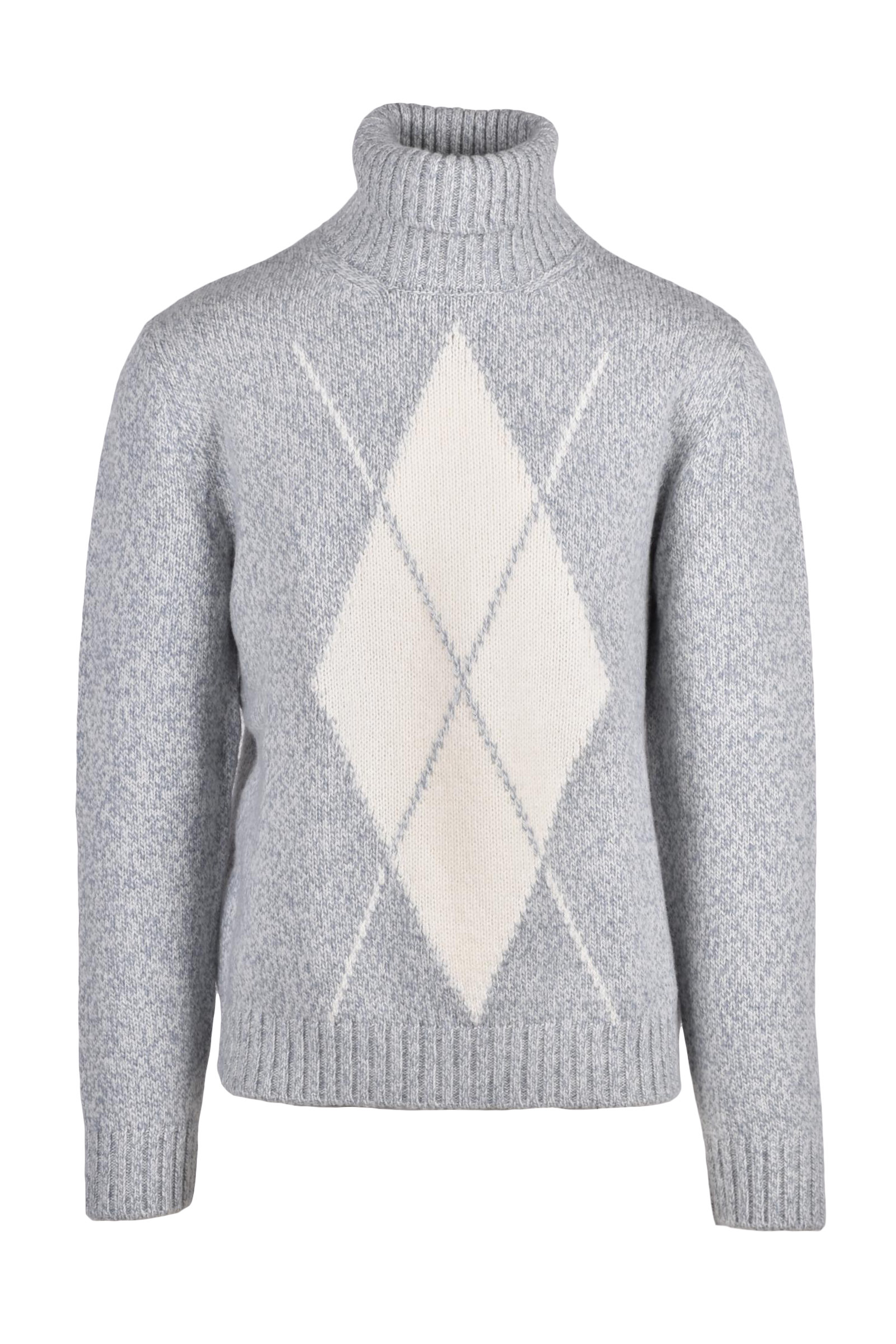 Maglione Collo Alto Azzurro