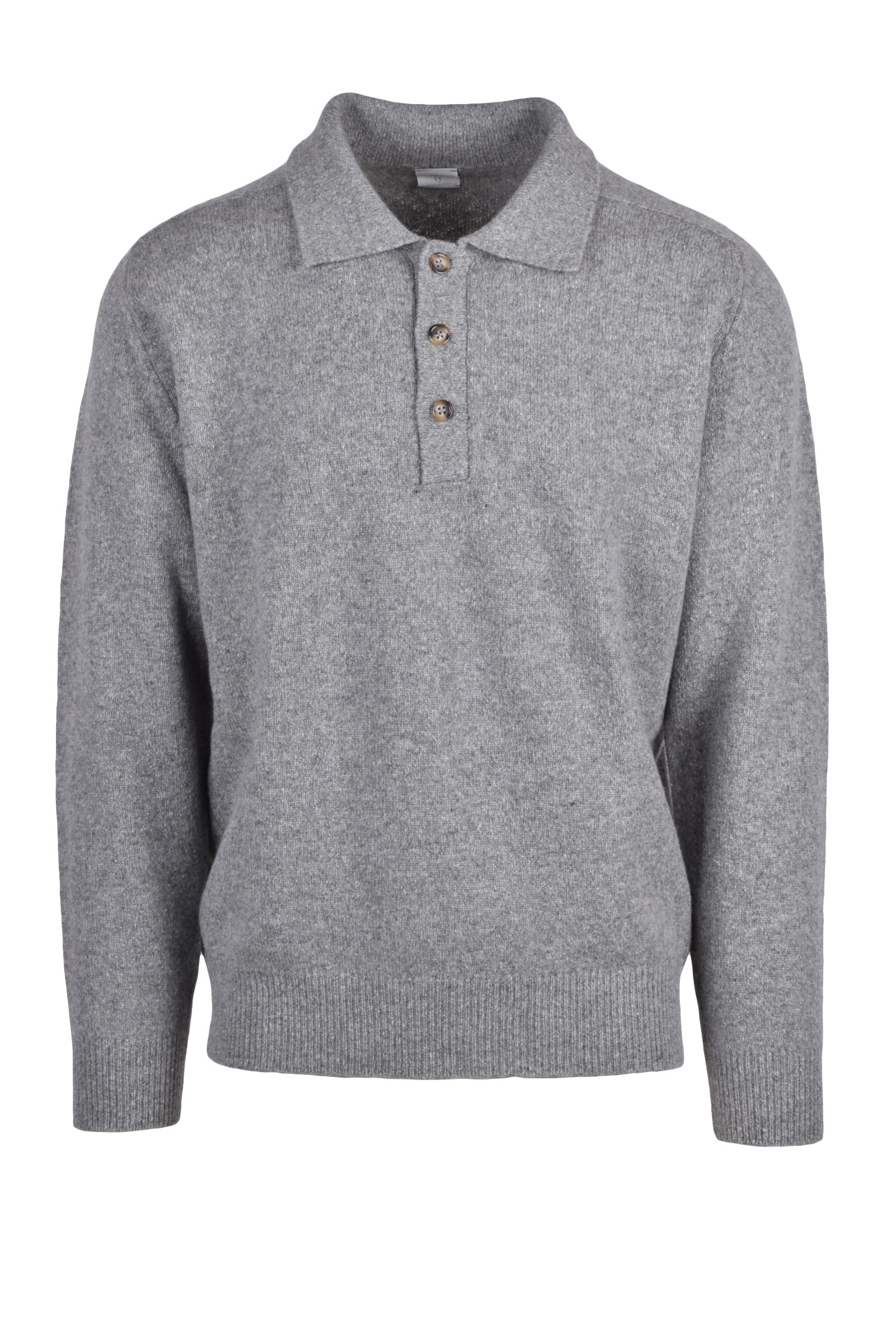 Maglione a Polo Grigio