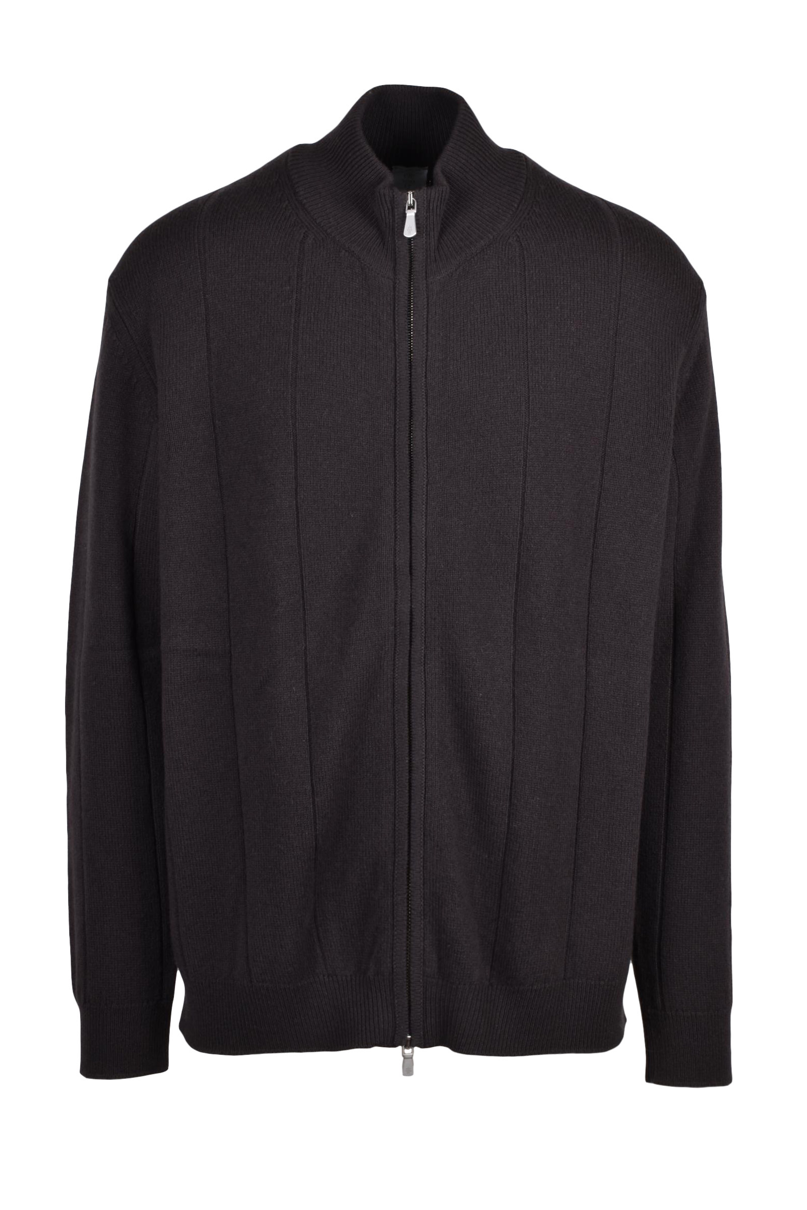 Pullover con Zip Marrone